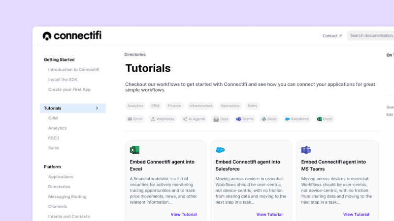 Connectifi Templates Interface